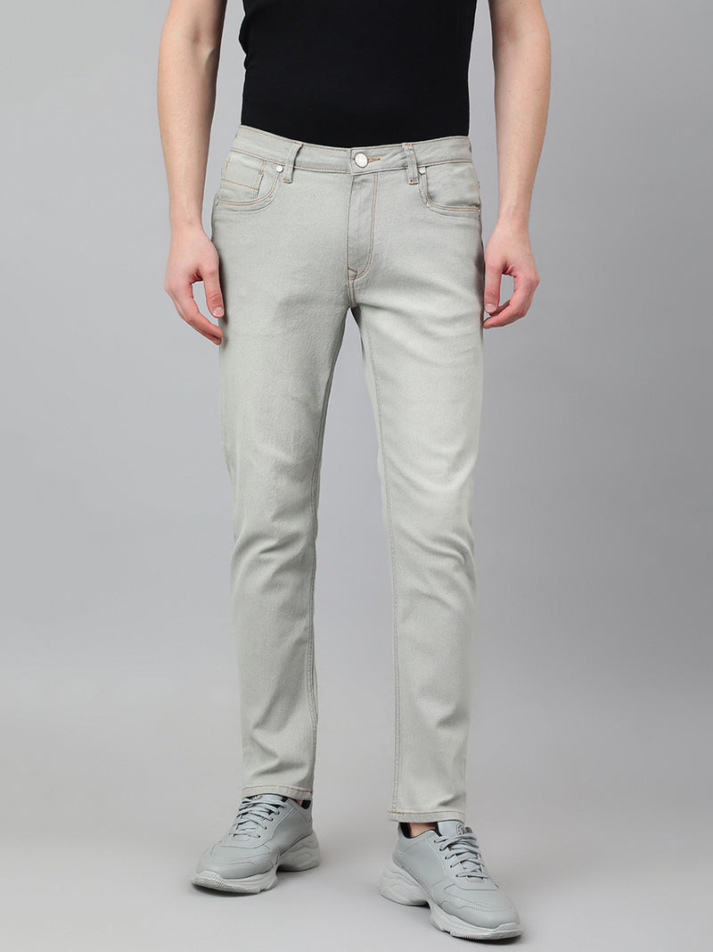 Buy Men Grey Dark Wash Slim Tapered Jeans Online - 743273 | Peter England
